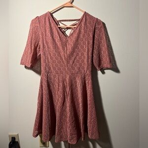 Pink dress - adjustable cross tie in back